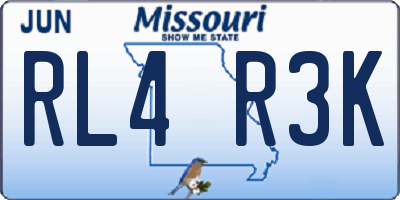 MO license plate RL4R3K