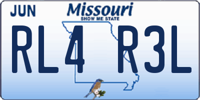 MO license plate RL4R3L