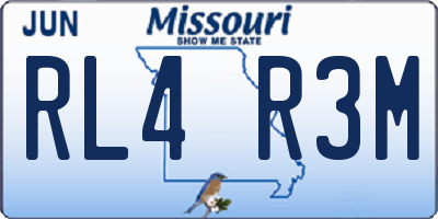 MO license plate RL4R3M