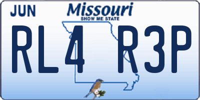 MO license plate RL4R3P