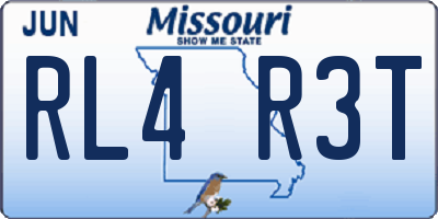 MO license plate RL4R3T