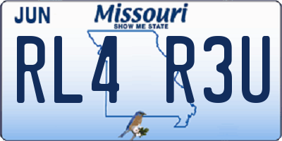 MO license plate RL4R3U