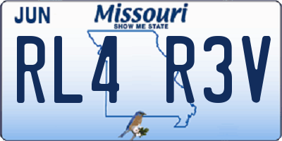 MO license plate RL4R3V