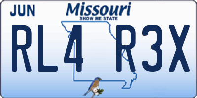 MO license plate RL4R3X