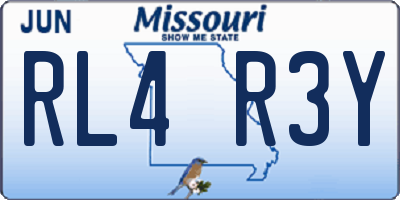 MO license plate RL4R3Y