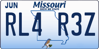 MO license plate RL4R3Z