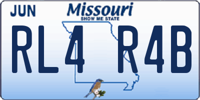 MO license plate RL4R4B
