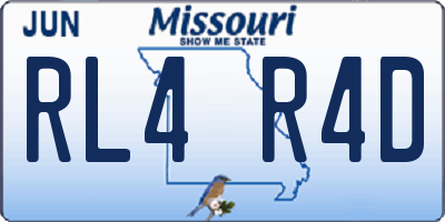 MO license plate RL4R4D