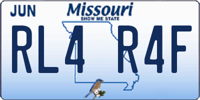MO license plate RL4R4F
