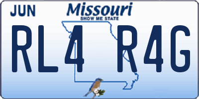 MO license plate RL4R4G