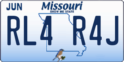 MO license plate RL4R4J