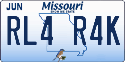 MO license plate RL4R4K