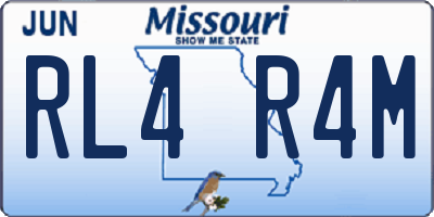 MO license plate RL4R4M