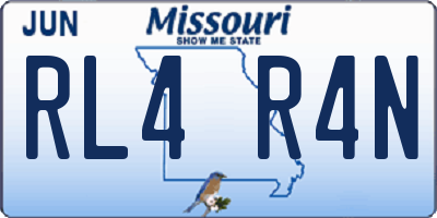 MO license plate RL4R4N