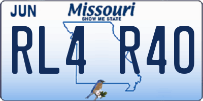 MO license plate RL4R4O