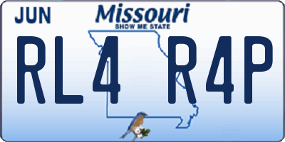MO license plate RL4R4P