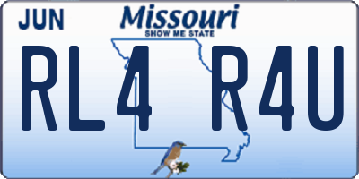 MO license plate RL4R4U