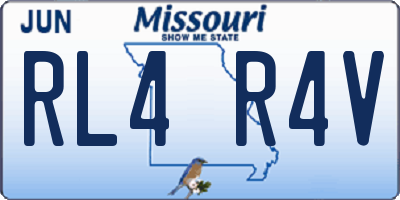 MO license plate RL4R4V