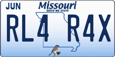 MO license plate RL4R4X