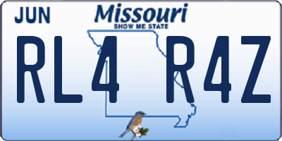 MO license plate RL4R4Z