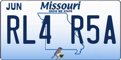 MO license plate RL4R5A