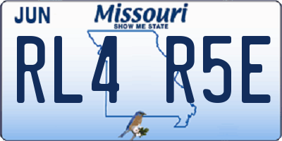 MO license plate RL4R5E