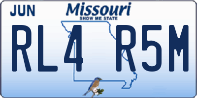 MO license plate RL4R5M