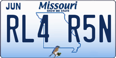 MO license plate RL4R5N