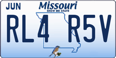 MO license plate RL4R5V