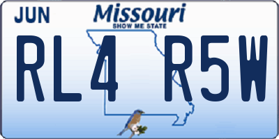 MO license plate RL4R5W
