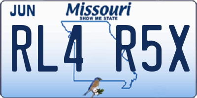 MO license plate RL4R5X