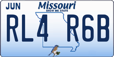 MO license plate RL4R6B