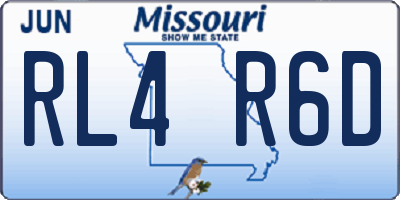 MO license plate RL4R6D