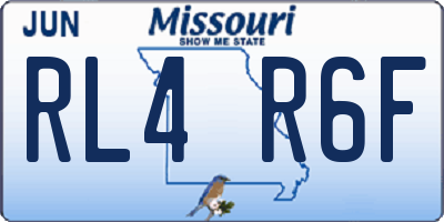 MO license plate RL4R6F