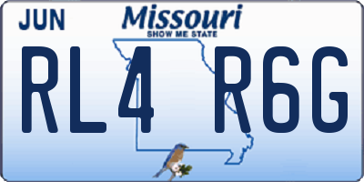MO license plate RL4R6G
