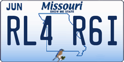MO license plate RL4R6I