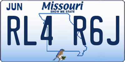 MO license plate RL4R6J