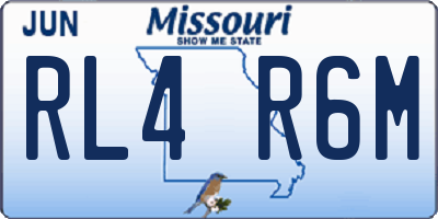 MO license plate RL4R6M