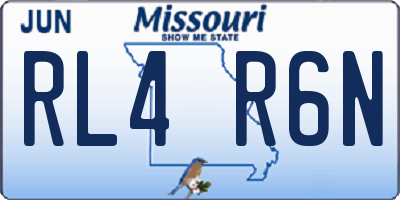 MO license plate RL4R6N