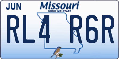 MO license plate RL4R6R