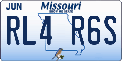 MO license plate RL4R6S