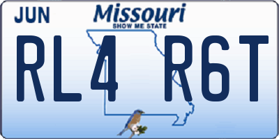 MO license plate RL4R6T