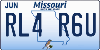 MO license plate RL4R6U