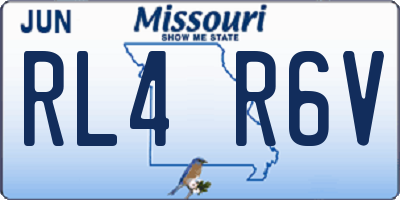 MO license plate RL4R6V