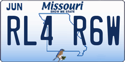 MO license plate RL4R6W