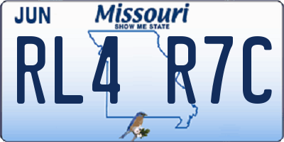 MO license plate RL4R7C