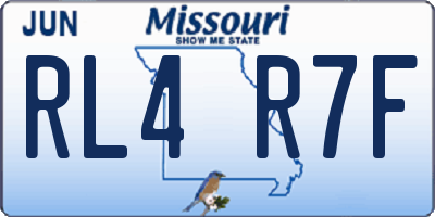 MO license plate RL4R7F