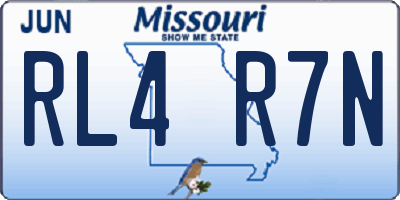 MO license plate RL4R7N