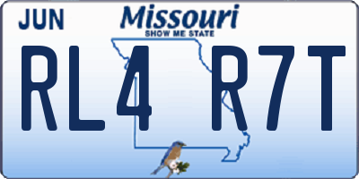 MO license plate RL4R7T