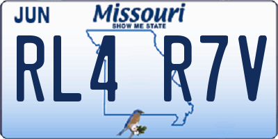 MO license plate RL4R7V
